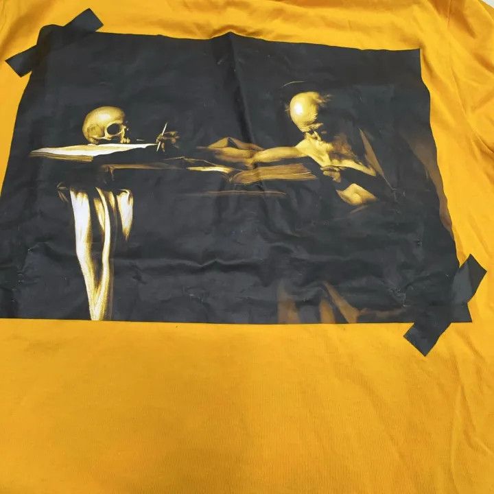 Off-White Off-White Virgil Abloh Yellow Graphic Tee 0079 Size US XXS / EU 40 - 6 Thumbnail
