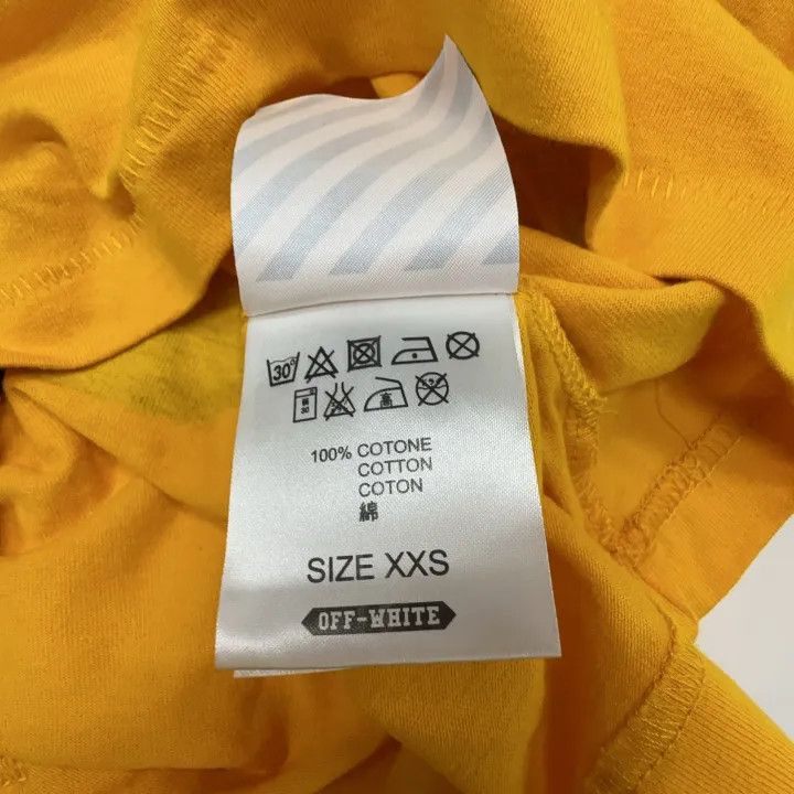 Off-White Off-White Virgil Abloh Yellow Graphic Tee 0079 Size US XXS / EU 40 - 3 Thumbnail