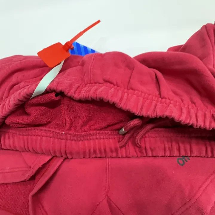 Off-White Off-White x Champion Red Embroidered Shorts 0079 Size US 27 - 5 Thumbnail
