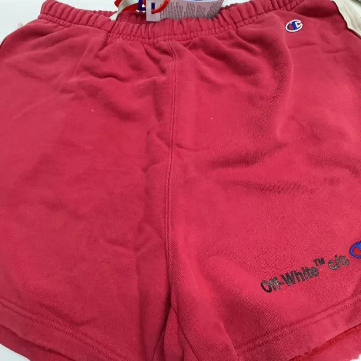 Off-White OFF-WHITE x Champion Embroidered Logo Red Shorts 0079 Size US 27 - 6 Thumbnail