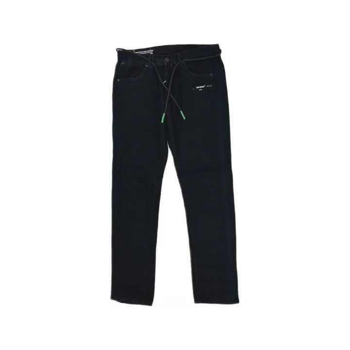 Off-White Off-White Casual Straight-Leg Pants with Logo 0079 Size US 33 - 2 Thumbnail