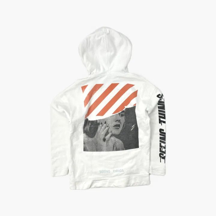 Off-White Off-White Marilyn Monroe Hoodie in White 0079 Size US XXS / EU 40 - 3 Thumbnail