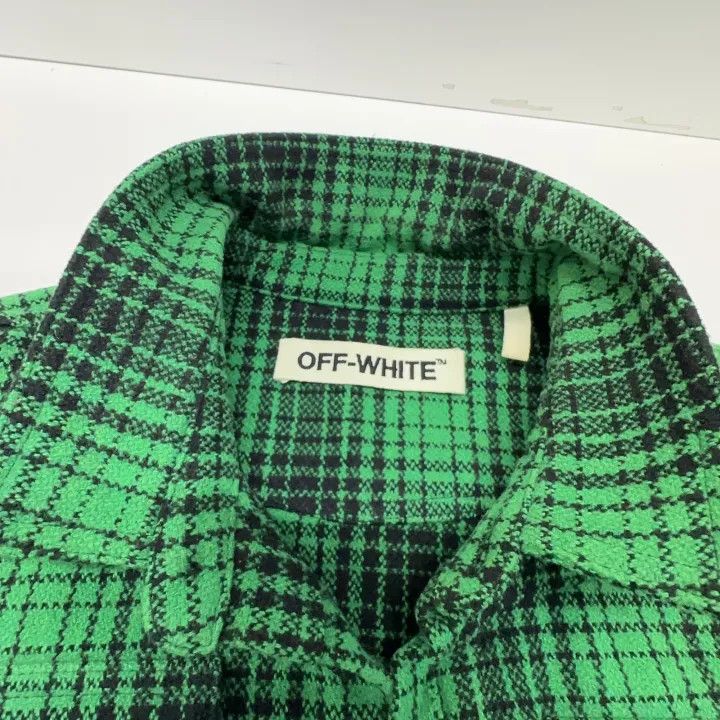 Off-White OFF-WHITE Green Plaid Casual Long Sleeve Shirt 0079 Size US XS / EU 42 / 0 - 6 Thumbnail