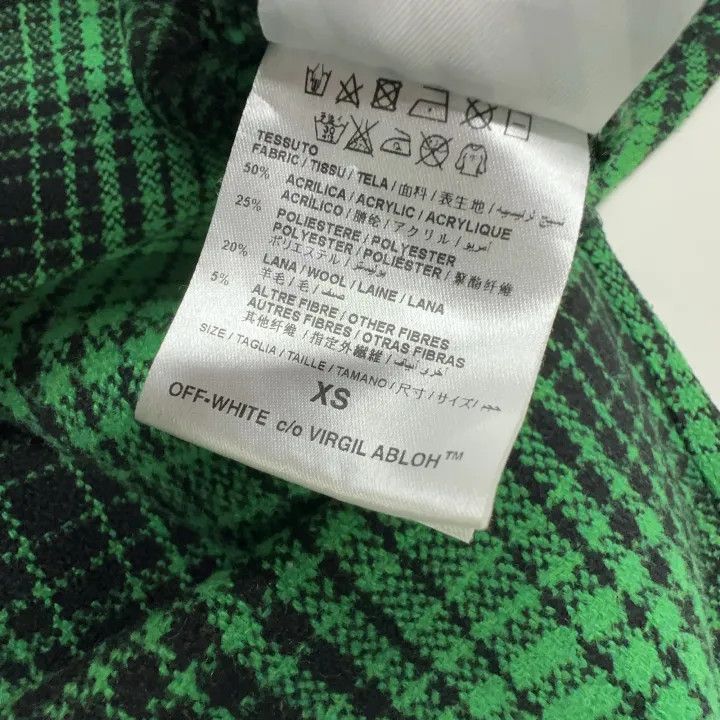 Off-White OFF-WHITE Green Plaid Casual Long Sleeve Shirt 0079 Size US XS / EU 42 / 0 - 5 Thumbnail