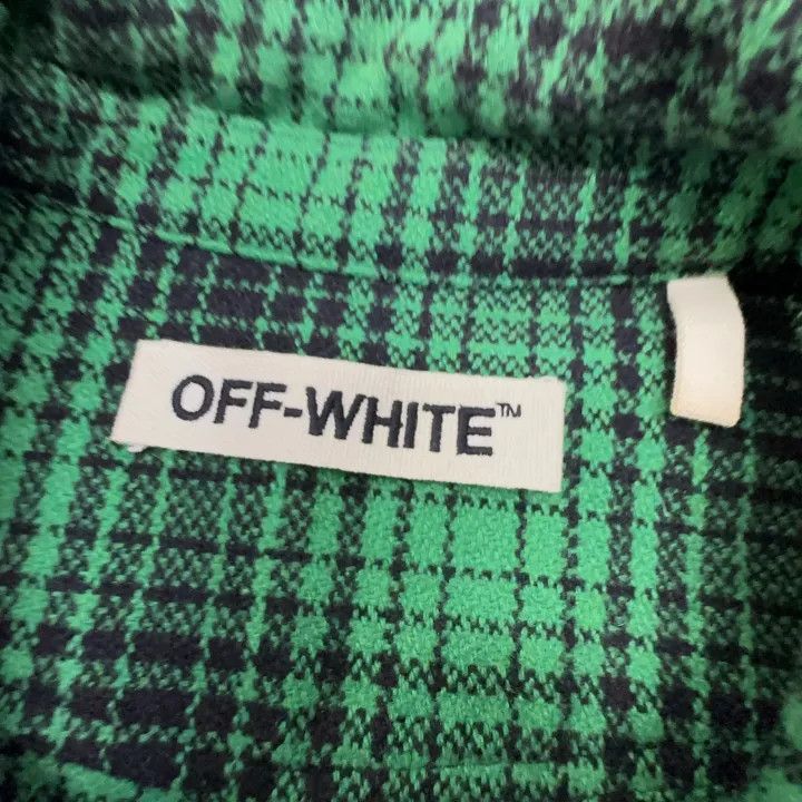 Off-White OFF-WHITE Green Plaid Casual Long Sleeve Shirt 0079 Size US XS / EU 42 / 0 - 4 Thumbnail