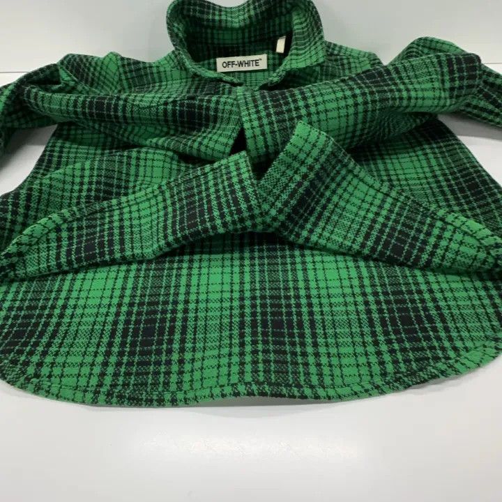 Off-White OFF-WHITE Green Plaid Casual Long Sleeve Shirt 0079 Size US XS / EU 42 / 0 - 8 Thumbnail