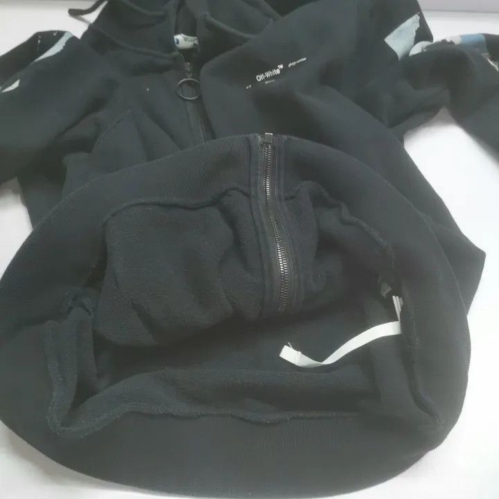 Off-White Off-White Abstract Art Zip Hoodie for Couples 0079 Size US L / EU 52-54 / 3 - 10 Thumbnail