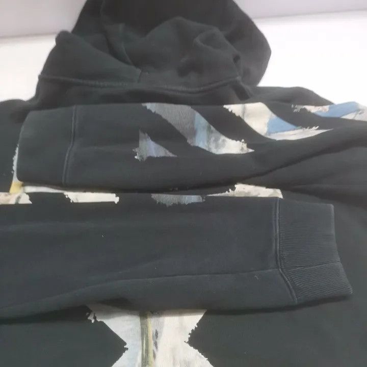 Off-White Off-White Abstract Art Zip Hoodie for Couples 0079 Size US L / EU 52-54 / 3 - 14 Thumbnail