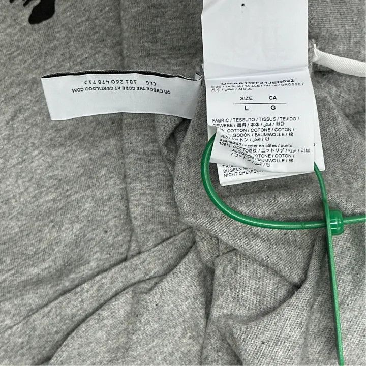 Off-White Off-White Grey Short Sleeve T-Shirt 0079 Size US L / EU 52-54 / 3 - 3 Thumbnail