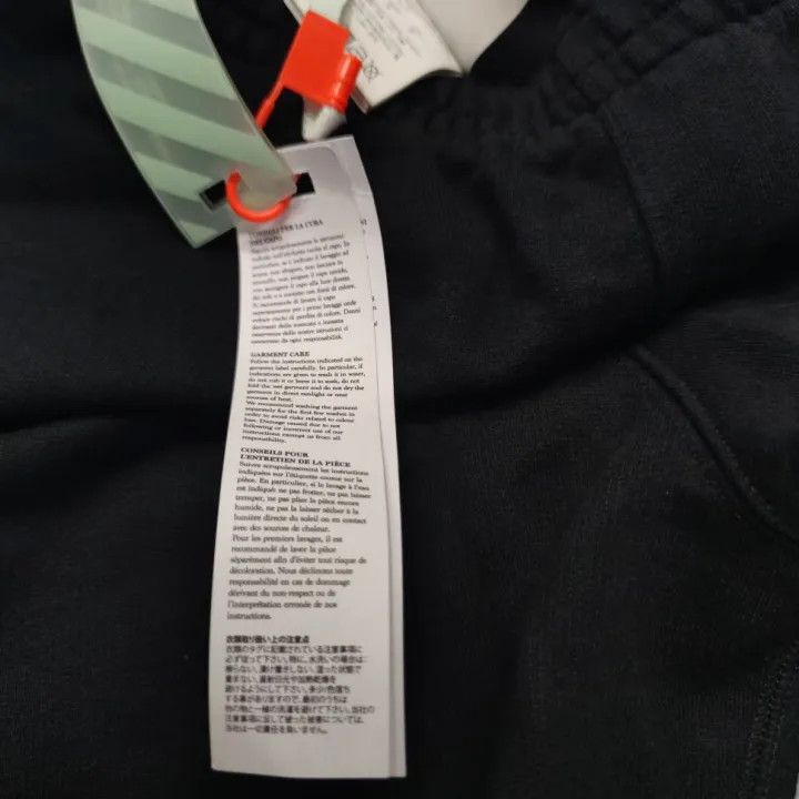 Off-White Off-White Black Striped Cotton Joggers for Men 0079 Size US 27 - 6 Thumbnail