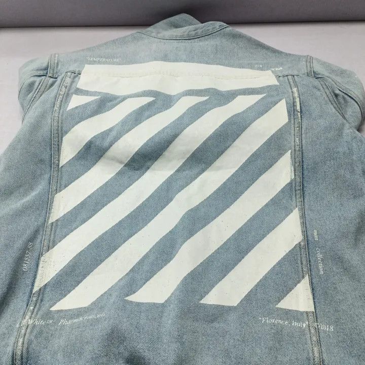 Off-White Off-White Printed Denim Jacket for Men 0079 Size US S / EU 44-46 / 1 - 12 Thumbnail