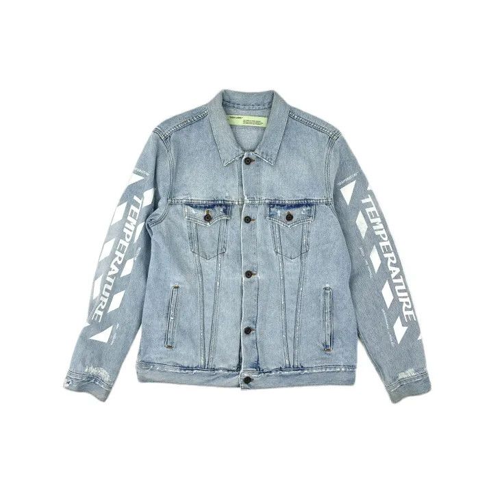 Off-White Off-White Printed Denim Jacket for Men 0079 Size US S / EU 44-46 / 1 - 2 Thumbnail