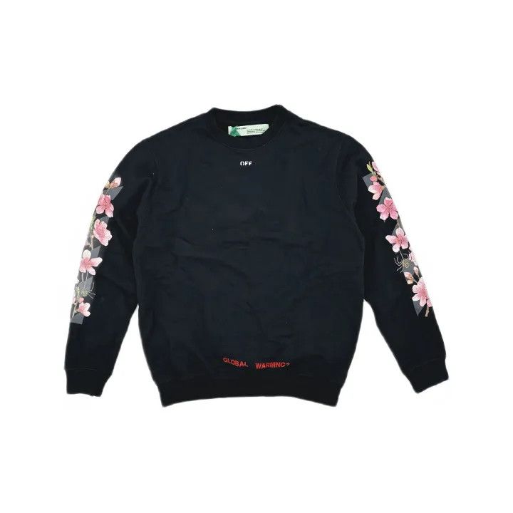 Off-White Off-White Floral Print Sweatshirt in Black 0079 Size US M / EU 48-50 / 2 - 2 Thumbnail