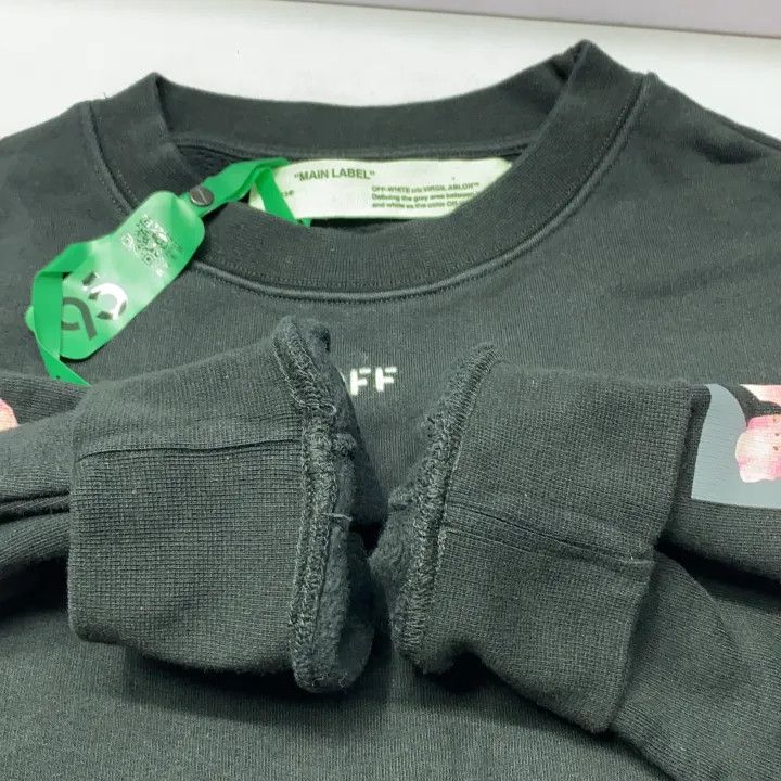 Off-White Off-White Floral Print Sweatshirt in Black 0079 Size US M / EU 48-50 / 2 - 9 Thumbnail