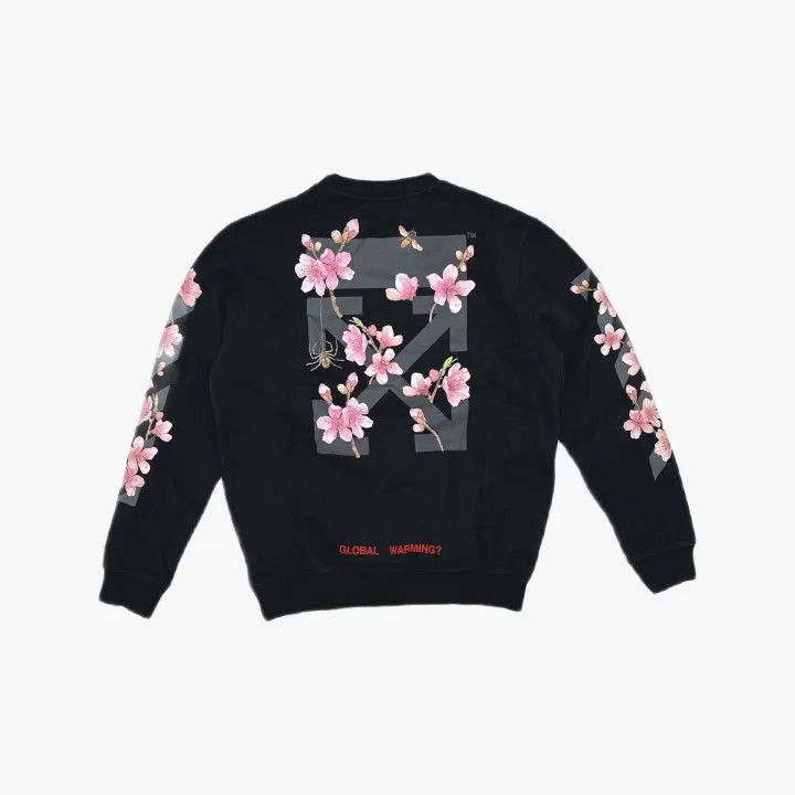 Off-White Off-White Floral Print Sweatshirt in Black 0079 Size US M / EU 48-50 / 2 - 3 Thumbnail