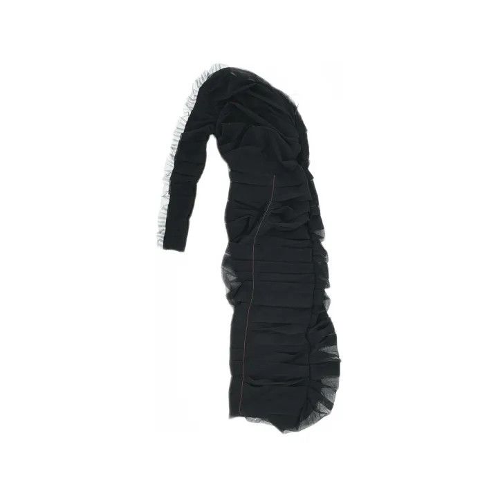 Off-White OFF-WHITE Black Mesh Letter Print Dress 0079 Size US 40 / EU 56 - 2 Thumbnail