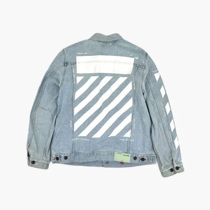 Off-White Off-White Blue Graphic Denim Jacket for Men 0079 Size US S / EU 44-46 / 1 - 3 Thumbnail