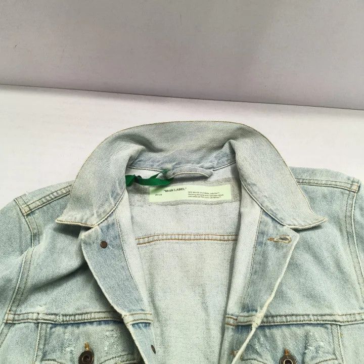 Off-White Off-White Blue Graphic Denim Jacket for Men 0079 Size US S / EU 44-46 / 1 - 7 Thumbnail