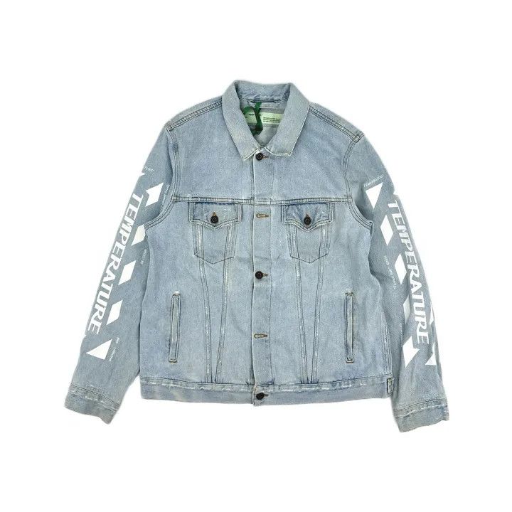 Off-White Off-White Blue Graphic Denim Jacket for Men 0079 Size US S / EU 44-46 / 1 - 2 Thumbnail