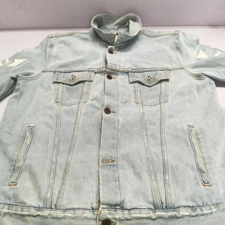 Off-White Off-White Blue Graphic Denim Jacket for Men 0079 Size US S / EU 44-46 / 1 - 13 Thumbnail
