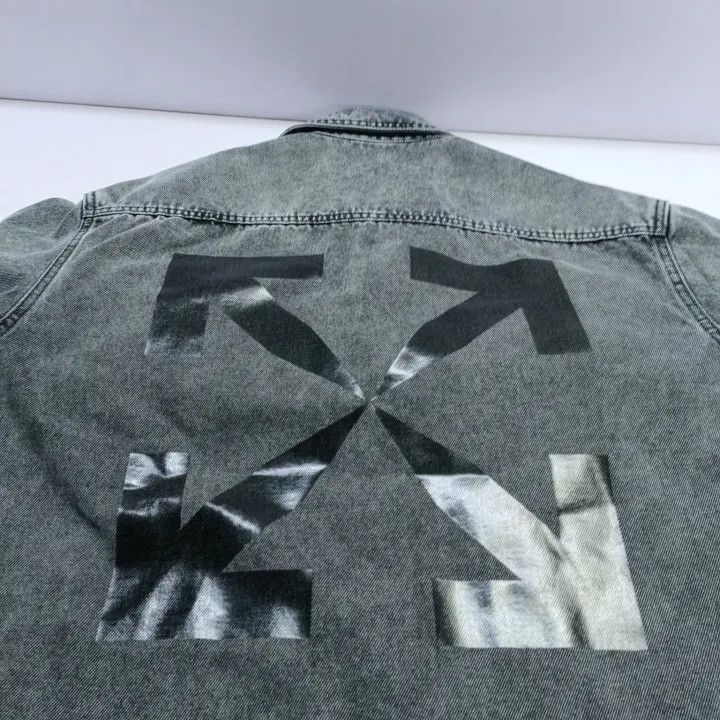Off-White Off-White Long Sleeve Denim Jacket with Print 0079 Size US S / EU 44-46 / 1 - 6 Thumbnail