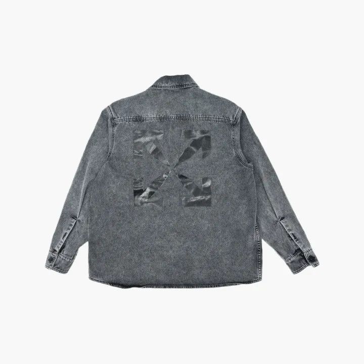 Off-White Off-White Long Sleeve Denim Jacket with Print 0079 Size US S / EU 44-46 / 1 - 3 Thumbnail