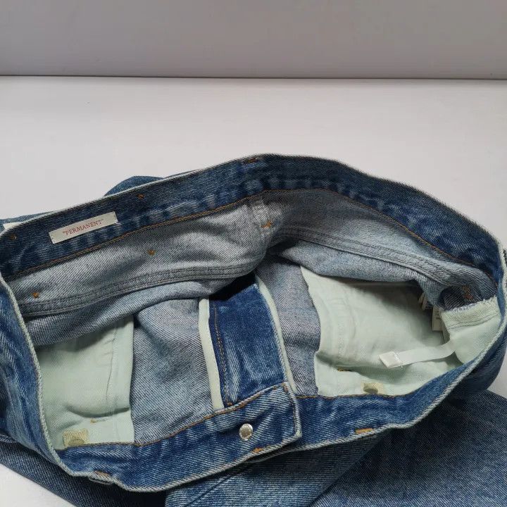 Off-White Off-White Logo Straight Leg Denim Jeans 0079 Size US 33 - 9 Thumbnail