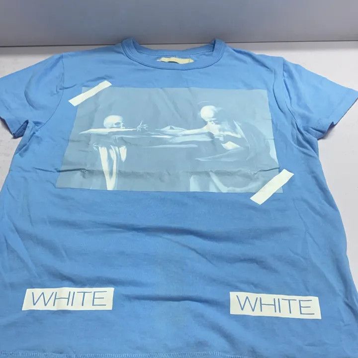 Off-White OFF-WHITE Blue Skull Oil Painting T-Shirt 0079 Size US XXS / EU 40 - 13 Thumbnail