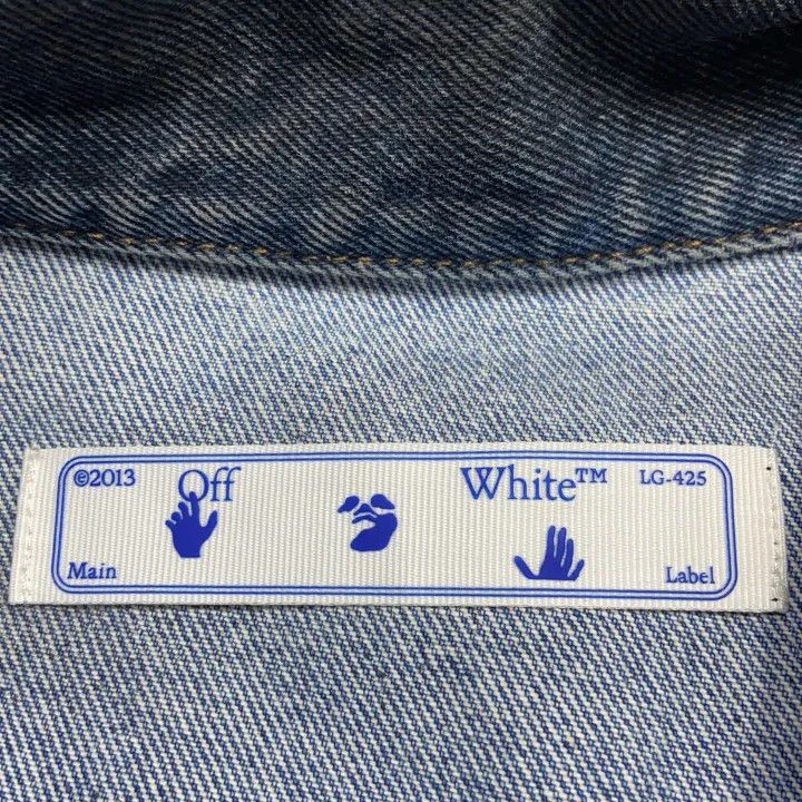 Off-White Off-White Black Denim Jacket with Logo Print 0079 Size US S / EU 44-46 / 1 - 5 Thumbnail