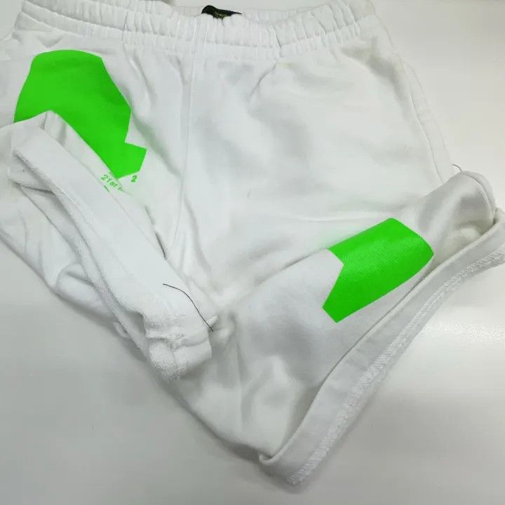 Off-White OFF-WHITE White Logo Print Casual Shorts 0079 Size US 26 / EU 42 - 6 Thumbnail