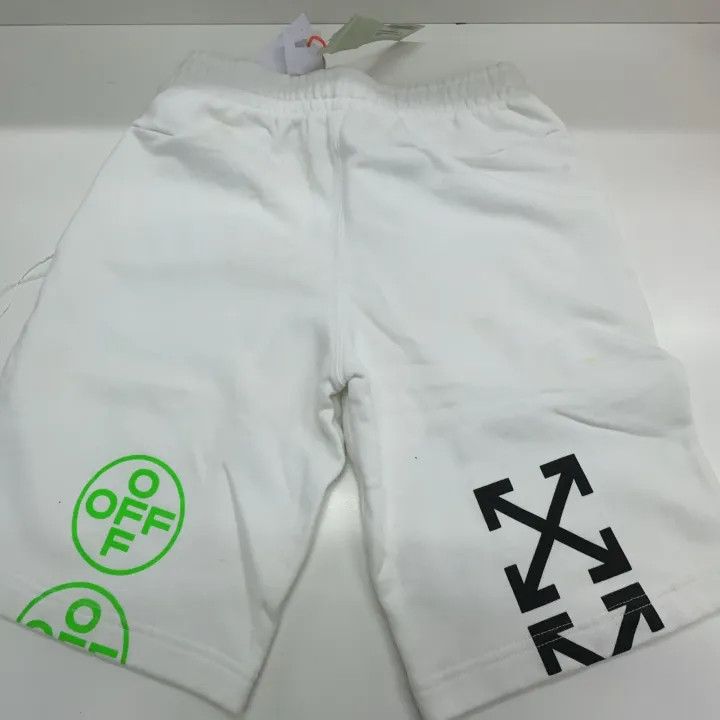 Off-White OFF-WHITE White Logo Print Casual Shorts 0079 Size US 26 / EU 42 - 4 Thumbnail
