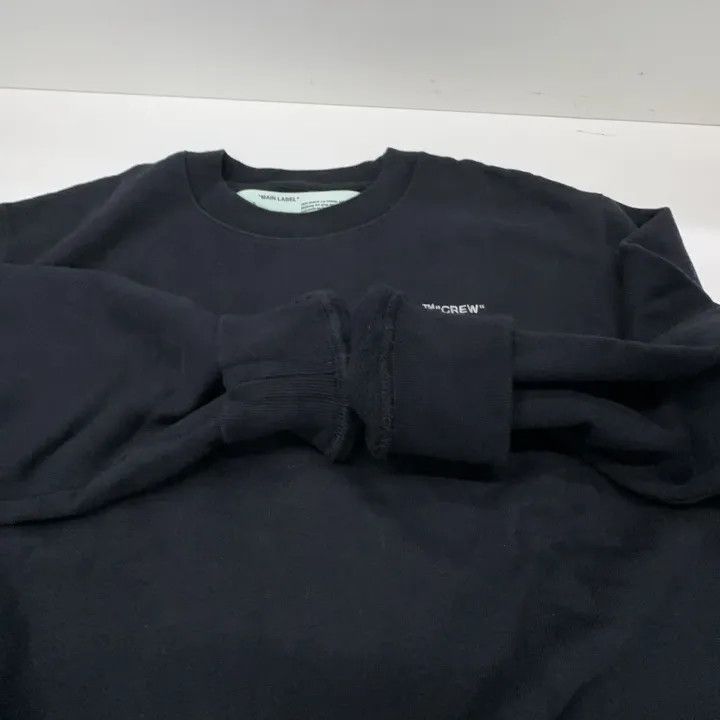 Off-White Off-White Crew Neck Long Sleeve Black Sweatshirt 0079 Size US S / EU 44-46 / 1 - 6 Thumbnail