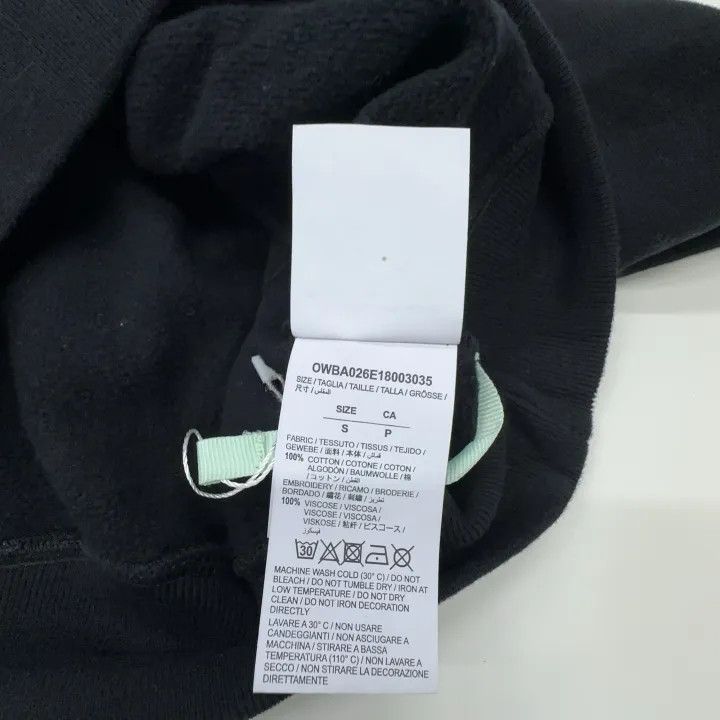 Off-White Off-White Crew Neck Long Sleeve Black Sweatshirt 0079 Size US S / EU 44-46 / 1 - 3 Thumbnail