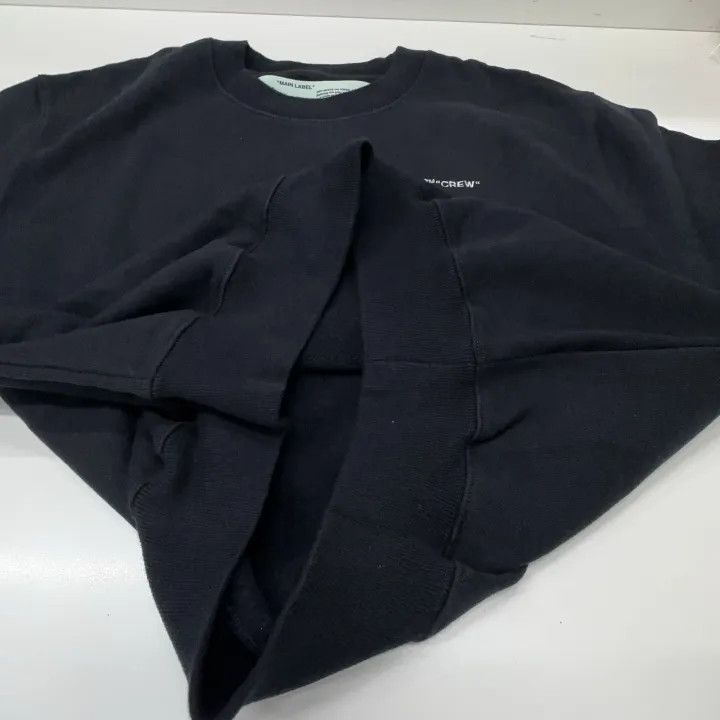 Off-White Off-White Crew Neck Long Sleeve Black Sweatshirt 0079 Size US S / EU 44-46 / 1 - 7 Thumbnail