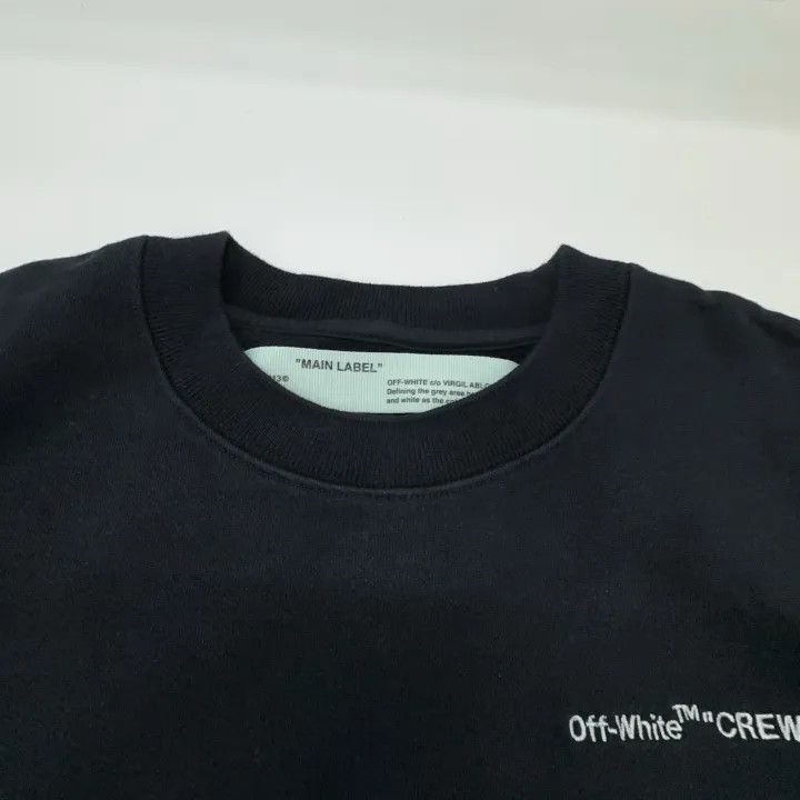 Off-White Off-White Crew Neck Long Sleeve Black Sweatshirt 0079 Size US S / EU 44-46 / 1 - 5 Thumbnail