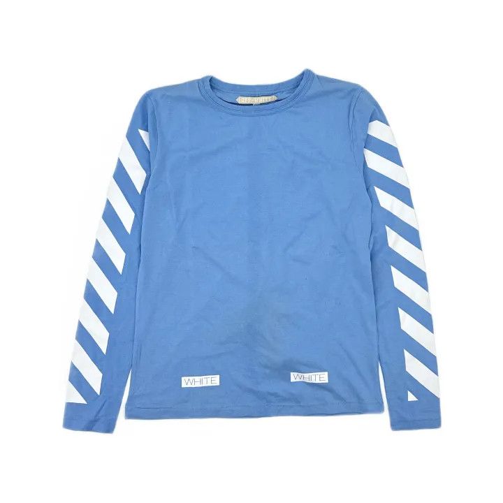 Off-White Off-White Long Sleeve Striped T-Shirt Unisex Blue 0079 Size US S / EU 44-46 / 1 - 2 Thumbnail