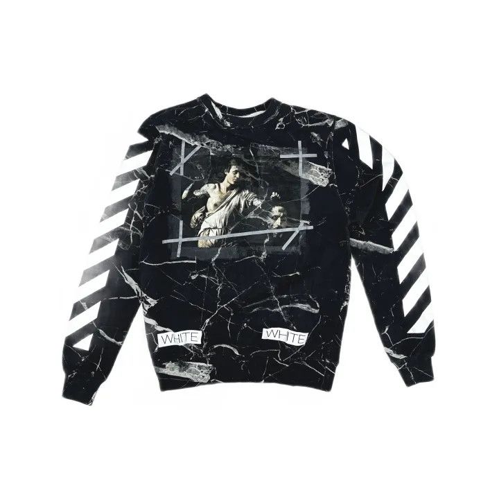 Off-White Off-White Black Marble Pattern Sweatshirt 0079 Size US XS / EU 42 / 0 - 2 Thumbnail