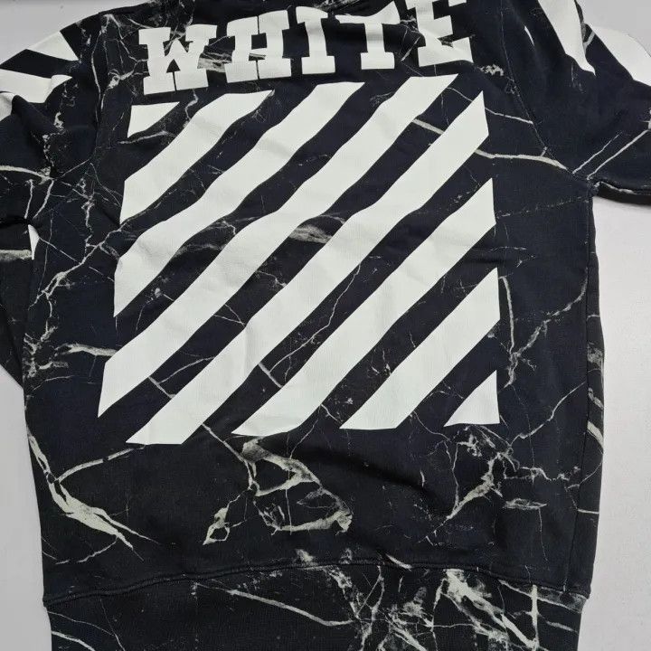 Off-White Off-White Black Marble Pattern Sweatshirt 0079 Size US XS / EU 42 / 0 - 10 Thumbnail