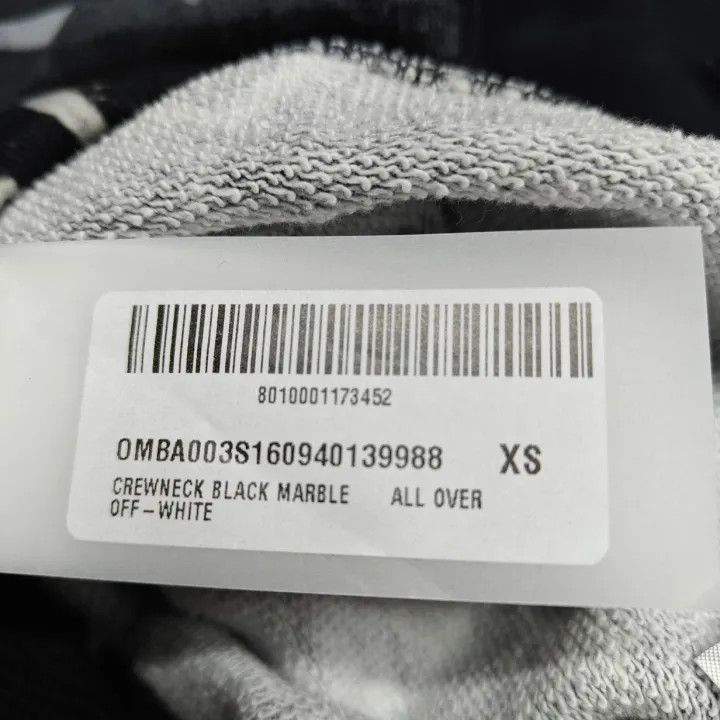 Off-White Off-White Black Marble Pattern Sweatshirt 0079 Size US XS / EU 42 / 0 - 6 Thumbnail