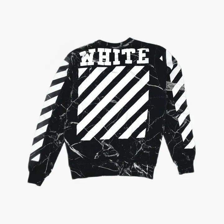 Off-White Off-White Black Marble Pattern Sweatshirt 0079 Size US XS / EU 42 / 0 - 3 Thumbnail