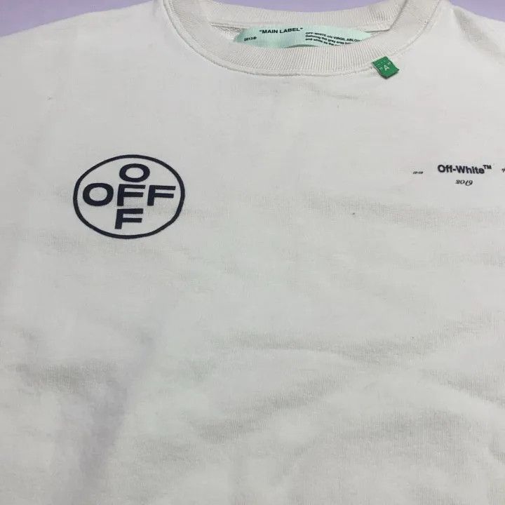 Off-White Off-White SS19 Logo Printed Sweatshirt for Men 0079 Size US S / EU 44-46 / 1 - 6 Thumbnail
