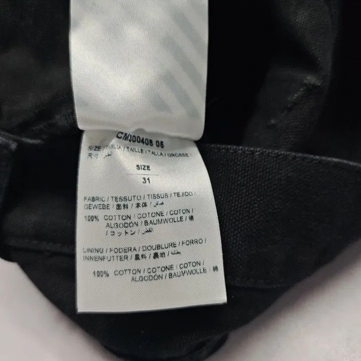 Off-White Off-White Distressed Slim Fit Black Jeans 0079 Size US 31 - 5 Thumbnail