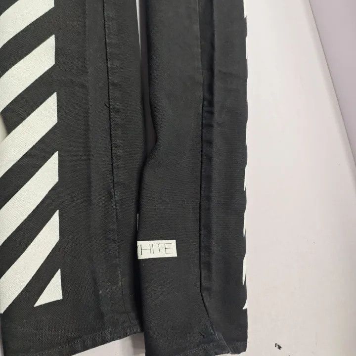 Off-White Off-White Distressed Slim Fit Black Jeans 0079 Size US 31 - 12 Thumbnail