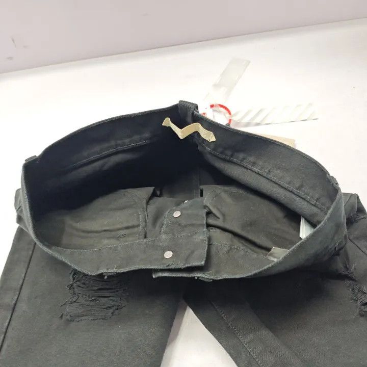 Off-White Off-White Distressed Slim Fit Black Jeans 0079 Size US 31 - 8 Thumbnail