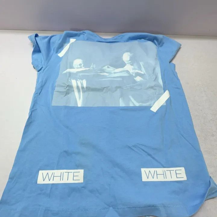 Off-White Off-White Blue Skull Painting T-Shirt 0079 Size US XXS / EU 40 - 9 Thumbnail