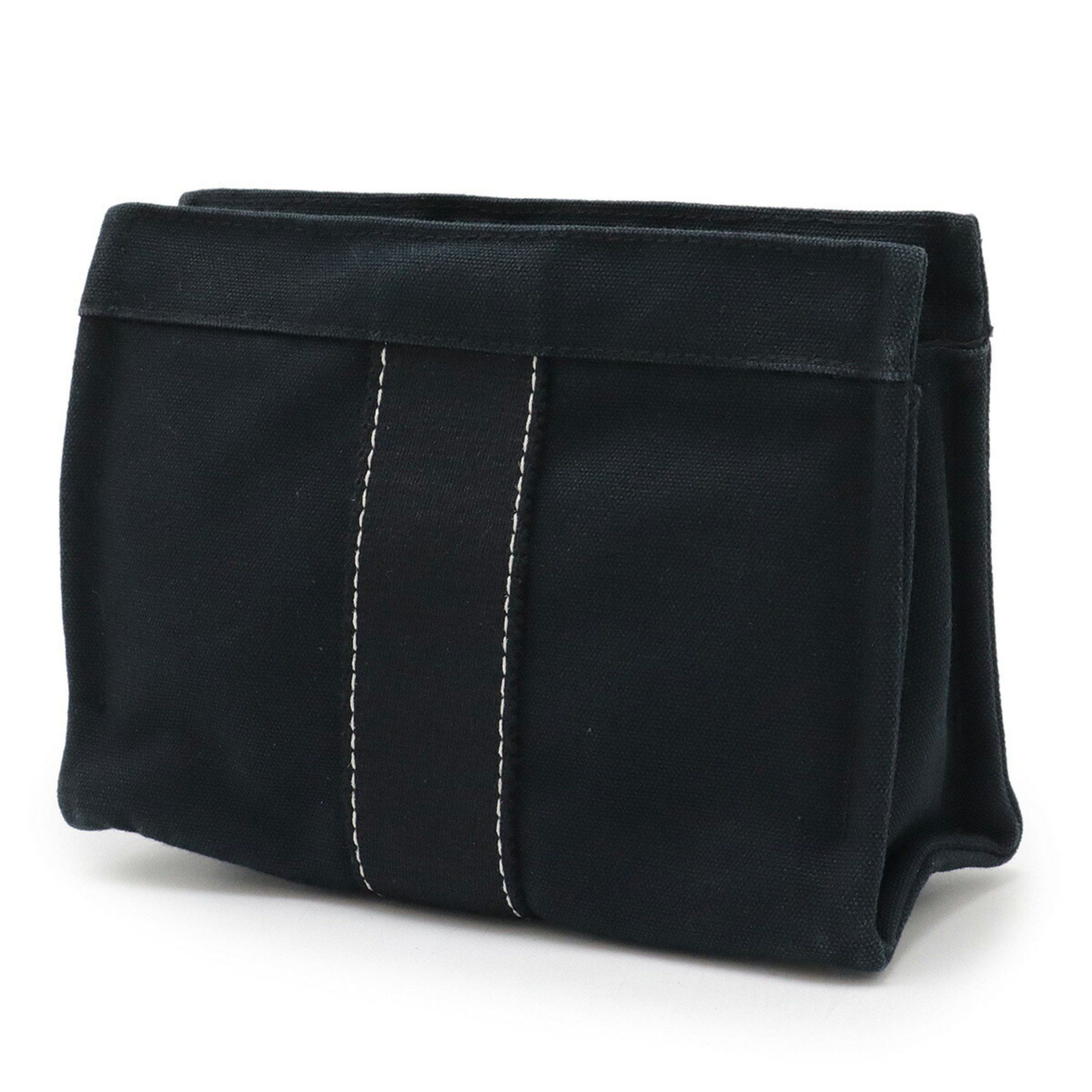 Hermes HERMES Deauville Pouch Travel Multi-Case Canvas Black Size ONE SIZE - 3 Thumbnail