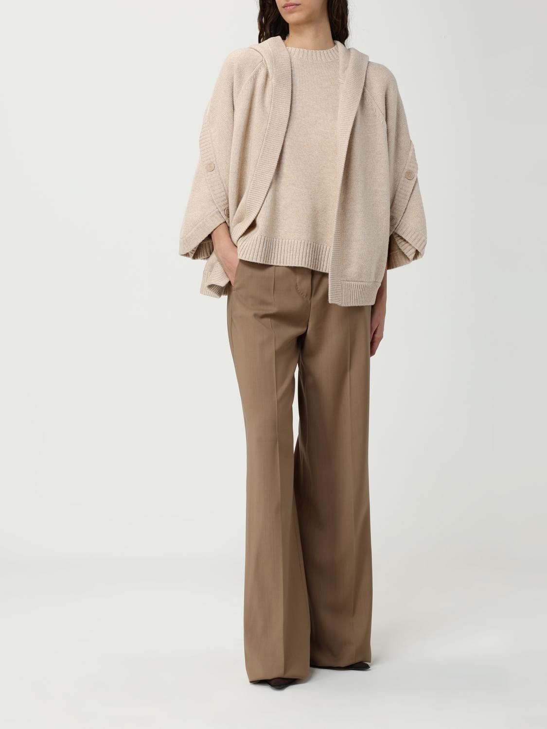 Max Mara Max Mara Sweater Woman Sand Size XS / US 0-2 / IT 36-38 - 2 Thumbnail