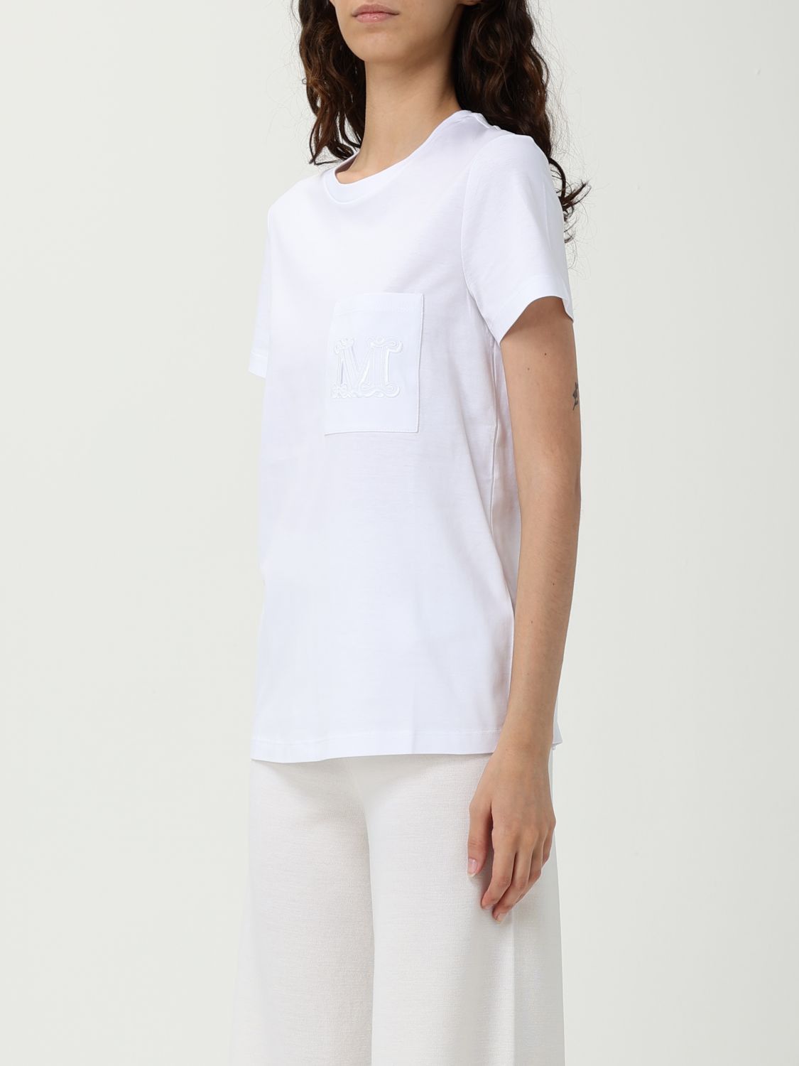 Max Mara Max Mara T-Shirt Woman White Size L / US 10 / IT 46 - 4 Thumbnail