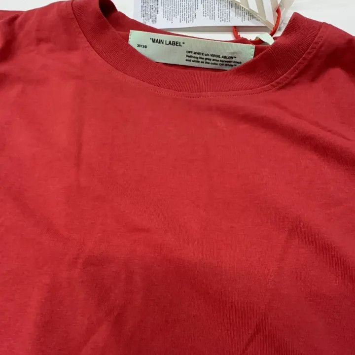 Off-White Off-White Red Short Sleeve T-Shirt 0079 Size US L / EU 52-54 / 3 - 6 Thumbnail