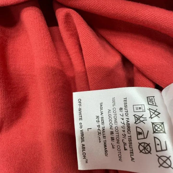 Off-White Off-White Red Short Sleeve T-Shirt 0079 Size US L / EU 52-54 / 3 - 4 Thumbnail